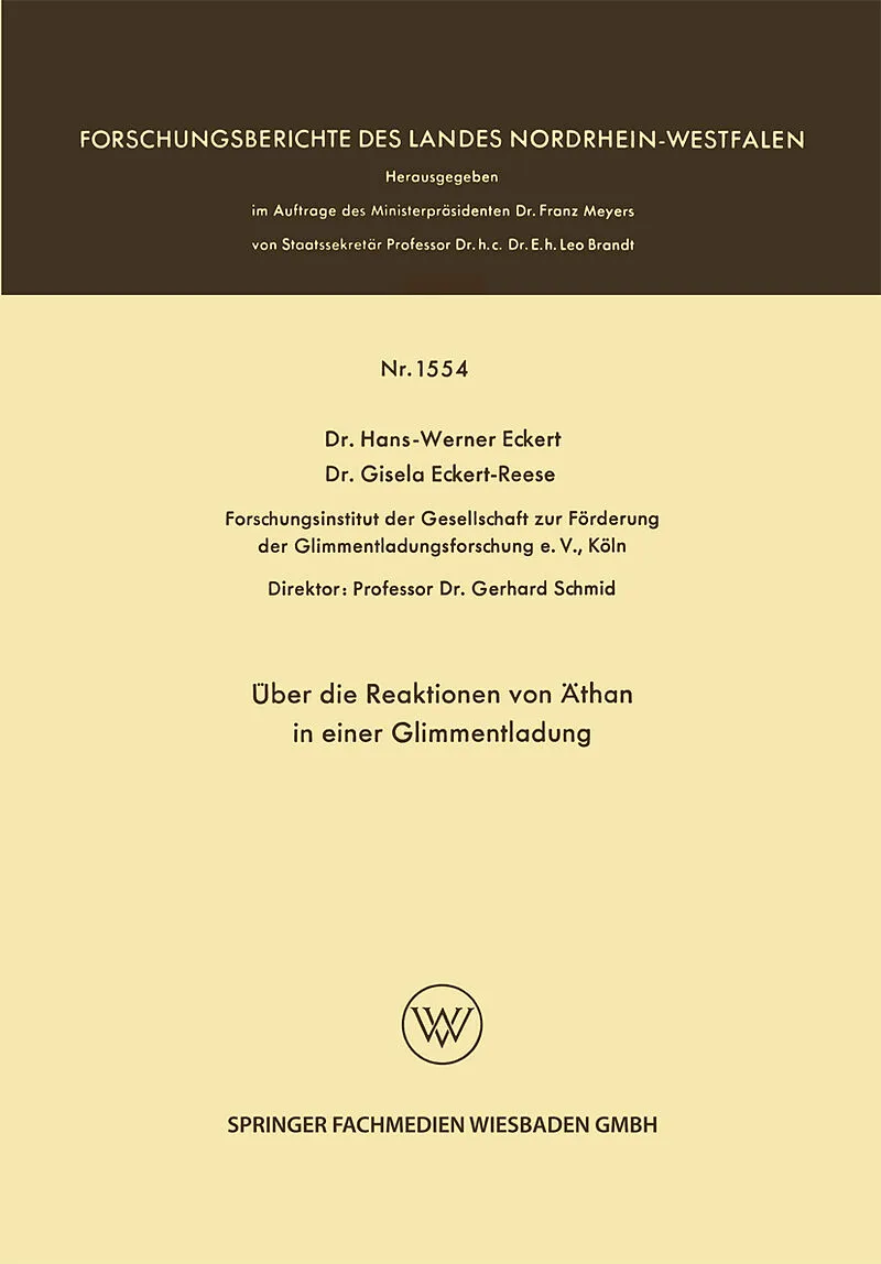 Über die Reaktionen von Äthan in einer Glimmentladung