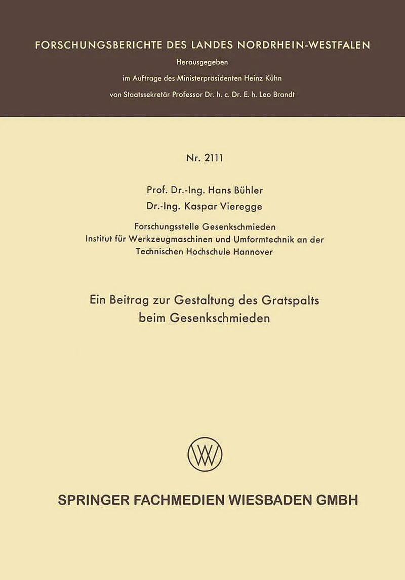 Ein Beitrag zur Gestaltung des Gratspalts beim Gesenkschmieden