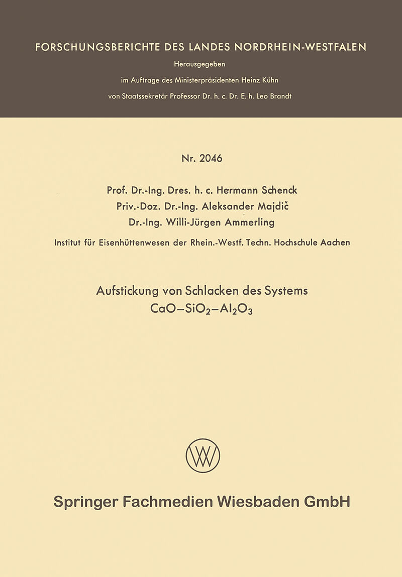 Aufstickung von Schlacken des Systems CaOSiO2Al2O3