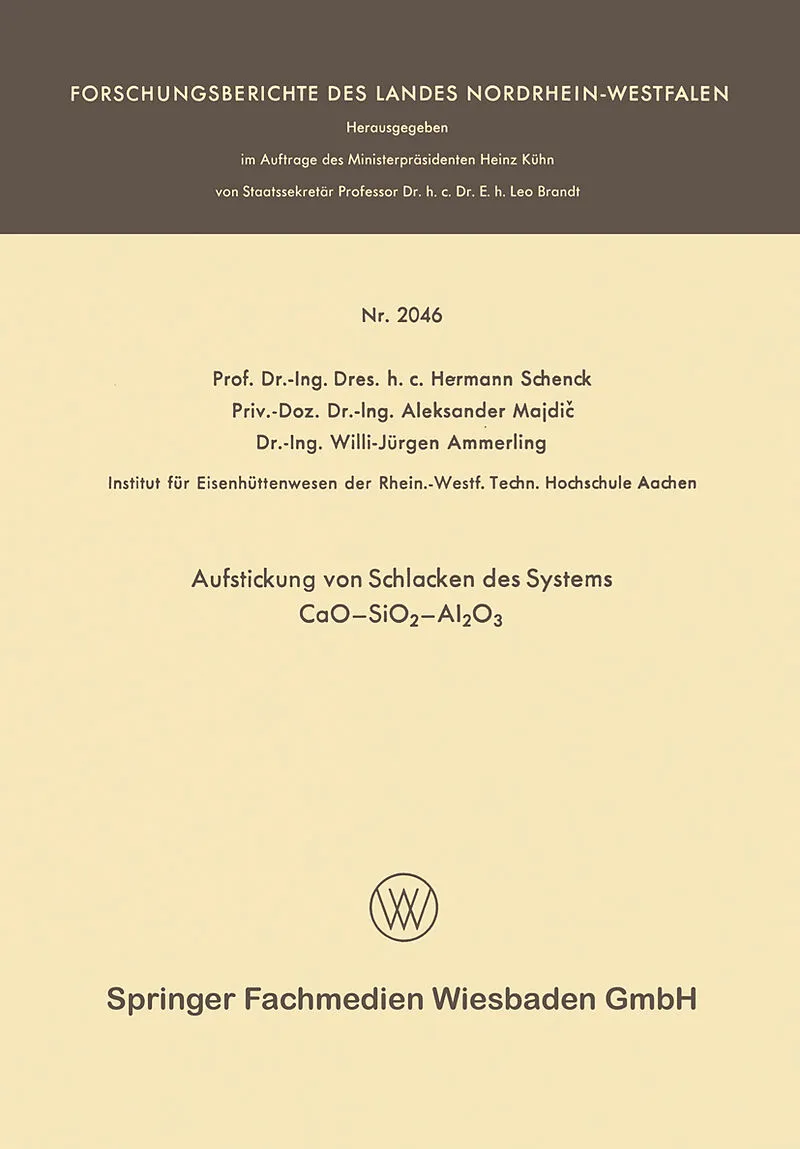 Aufstickung von Schlacken des Systems CaOSiO2Al2O3