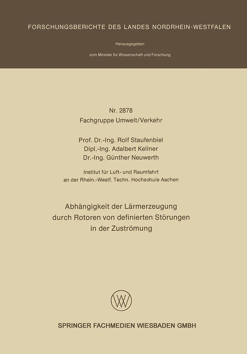 Abhängigkeit der Lärmerzeugung durch Rotoren von definierten Störungen in der Zuströmung