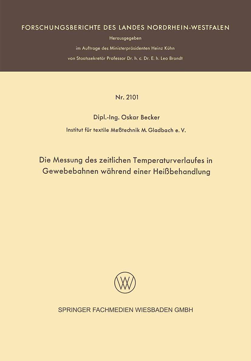 Die Messung des zeitlichen Temperaturverlaufes in Gewebebahnen während einer Heißbehandlung