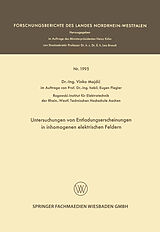 E-Book (pdf) Untersuchungen von Entladungserscheinungen in inhomogenen elektrischen Feldern von Vinko Majdic