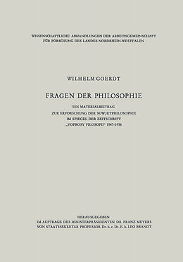 E-Book (pdf) Fragen der Philosophie von Wilhelm Goerdt