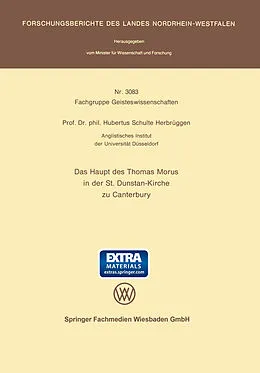 E-Book (pdf) Das Haupt des Thomas Morus in der St. Dunstan-Kirche zu Canterbury von Hubertus Schulte Herbrüggen