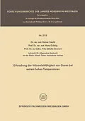 E-Book (pdf) Erforschung der Wärmeleitfähigkeit von Gasen bei extrem hohen Temperaturen von Rainer Ewald