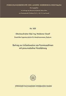 E-Book (pdf) Beitrag zur Arbeitsweise von Formmaschinen mit pneumatischer Verdichtung von Waldemar Gesell