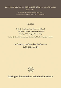 E-Book (pdf) Aufstickung von Schlacken des Systems CaOSiO2Al2O3 von Hermann Rudolf Schenck