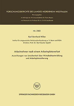 E-Book (pdf) Arbeitnehmer nach einem Arbeitsplatzverlust von Karl Bernhard Hillen
