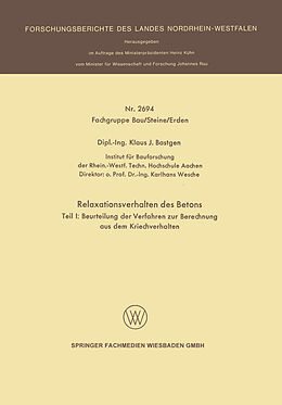 E-Book (pdf) Relaxationsverhalten des Betons von Klaus J. Bastgen