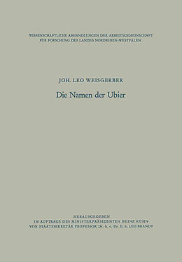 E-Book (pdf) Die Namen der Ubier von Joh. Leo Weisgerber