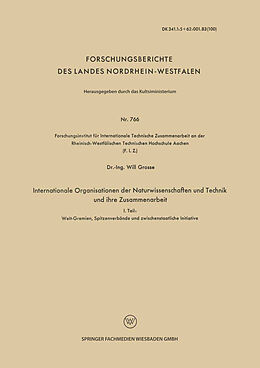 E-Book (pdf) Internationale Organisationen der Naturwissenschaften und Technik und ihre Zusammenarbeit von Will Grosse