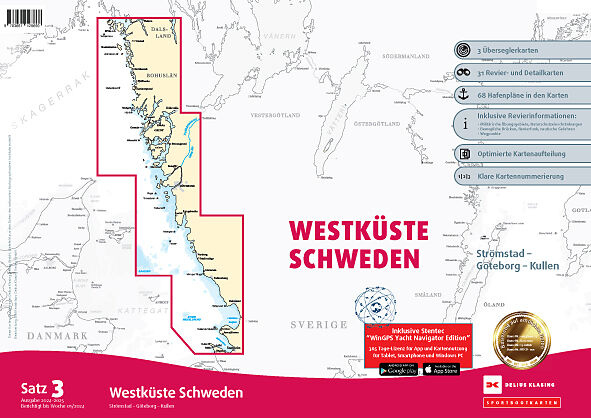Sportbootkarten Satz 3: Westküste Schweden (Ausgabe 2024/2025)