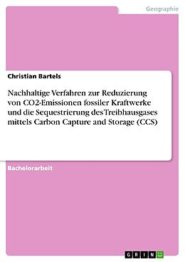 Kartonierter Einband Nachhaltige Verfahren zur Reduzierung von CO2-Emissionen fossiler Kraftwerke und die Sequestrierung des Treibhausgases mittels Carbon Capture and Storage (CCS) von Christian Bartels