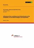E-Book (pdf) Influences of Firm- and Macro-Level Determinants on the Probability of Cross-Border Mergers and Acquisitions von Ricardo Falter