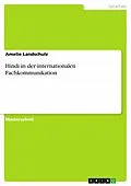 E-Book (pdf) Hindi in der internationalen Fachkommunikation von Amelie Landschulz