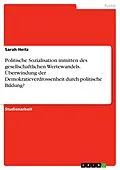 E-Book (pdf) Politische Sozialisation inmitten des gesellschaftlichen Wertewandels. Überwindung der Demokratieverdrossenheit durch politische Bildung? von Sarah Heitz