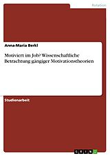 E-Book (pdf) Motiviert im Job? Wissenschaftliche Betrachtung gängiger Motivationstheorien von Anna-Maria Berkl