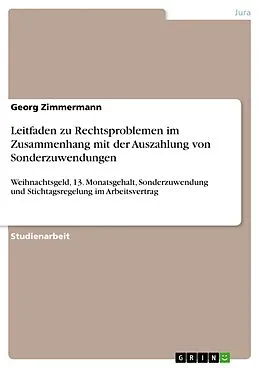 E-Book (epub) Leitfaden zu Rechtsproblemen im Zusammenhang mit der Auszahlung von Sonderzuwendungen von Georg Zimmermann