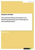 E-Book (pdf) Personalentwicklung. Instrument zur Mitarbeiterbindung oder Förderung der Personalfluktuation? von Benjamin Schindler