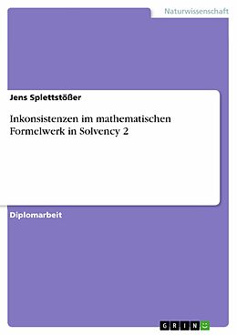 E-Book (pdf) Inkonsistenzen im mathematischen Formelwerk in Solvency 2 von Jens Splettstößer