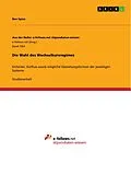 E-Book (pdf) Die Wahl des Wechselkursregimes von Ben Spies