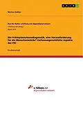 E-Book (pdf) Die Präimplantationsdiagnostik, eine Herausforderung für dieMenschenwürde? Verfassungsrechtliche Aspekte der PID von Marina Lindner