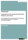 E-Book (pdf) Zeugen Jehovas und Qumran-Gemeinschaft: Wahrheit und Irrtum? von Christian Rossi