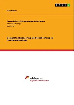 E-Book (epub) Designated Sponsoring als Dienstleistung im Investmentbanking von Marc Richter