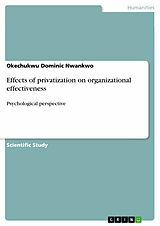 E-Book (pdf) Effects of privatization on organizational effectiveness von Okechukwu Dominic Nwankwo