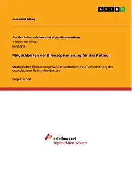 E-Book (pdf) Möglichkeiten der Bilanzoptimierung für das Rating von Alexander Maag