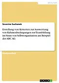 E-Book (pdf) Erstellung von Kriterien zur Auswertung von Rahmenbedingungen zur Teambildung im Sinne von Selbstorganisation am Beispiel der ABC AG von Severine Suchanek