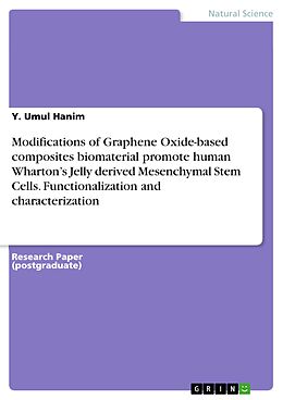 eBook (pdf) Modifications of Graphene Oxide-based composites biomaterial promote human Wharton's Jelly derived Mesenchymal Stem Cells. Functionalization and characterization de Y. Umul Hanim