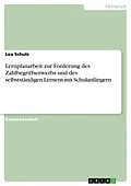 E-Book (pdf) Lernplanarbeit zur Förderung des Zahlbegriffserwerbs und des selbstständigen Lernens mit Schulanfängern von Lea Schulz
