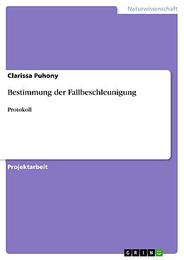 E-Book (pdf) Bestimmung der Fallbeschleunigung von Clarissa Puhony