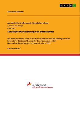 E-Book (pdf) Staatliche Durchsetzung von Datenschutz von Alexander Gleixner