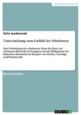 E-Book (pdf) Untersuchung zum Gefühl des Erhabenen von Felix Jeschonnek