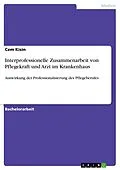 E-Book (pdf) Interprofessionelle Zusammenarbeit von Pflegekraft und Arzt im Krankenhaus von Cem Kisin