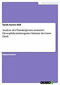 E-Book (pdf) Analyse des Transkriptoms mutanter Drosophila melanogaster Stämme des Gens DmX von Sarah Aurora Heß