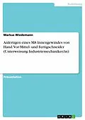 E-Book (pdf) Anfertigen eines M8 Innengewindes von Hand. Vor-Mittel- und Fertigschneider (Unterweisung Industriemechaniker/in) von Markus Wiedemann