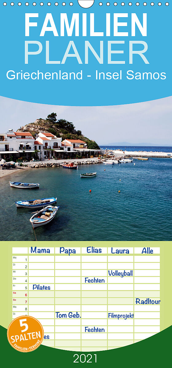 Griechenland Insel Samos Familienplaner Hoch Wandkalender 21 21 Cm X 45 Cm Hoch Peter Schneider Buch Kaufen Ex Libris