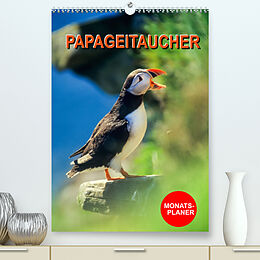 Kalender Papageitaucher Monatsplaner (Premium, hochwertiger DIN A2 Wandkalender 2022, Kunstdruck in Hochglanz) von Carola Vahldiek