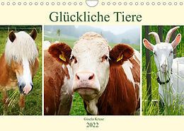 Kalender Glückliche Tiere (Wandkalender 2022 DIN A4 quer) von Gisela Kruse