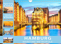 Kalender HAMBURG - Maritime Metropole (Wandkalender 2022 DIN A4 quer) von Globe VISUAL
