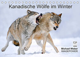 Kalender Kanadische Wölfe im Winter (Tischkalender 2022 DIN A5 quer) von Michael Weber