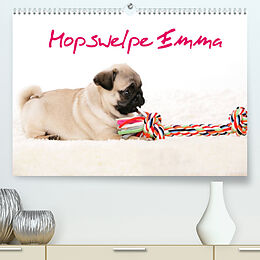 Kalender Mopswelpe Emma (Premium, hochwertiger DIN A2 Wandkalender 2022, Kunstdruck in Hochglanz) von Sophie Tiller