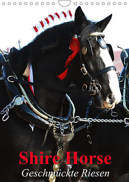 Kalender Shire Horse - Geschmückte Riesen (Wandkalender 2022 DIN A4 hoch) von Elisabeth Stanzer