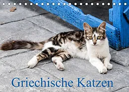 Kalender Griechische Katzen (Tischkalender 2022 DIN A5 quer) von Christine Lumplecker