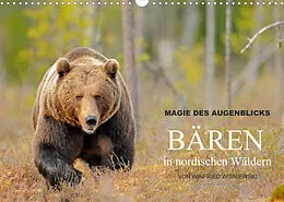 Kalender Magie des Augenblicks - Bären in nordischen Wäldern (Wandkalender 2022 DIN A3 quer) von Winfried Wisniewski