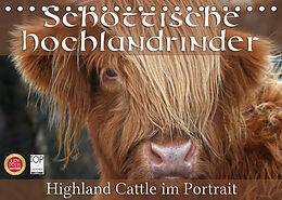 Kalender Schottische Hochlandrinder - Highland Cattle im Portrait (Tischkalender 2022 DIN A5 quer) von Martina Cross